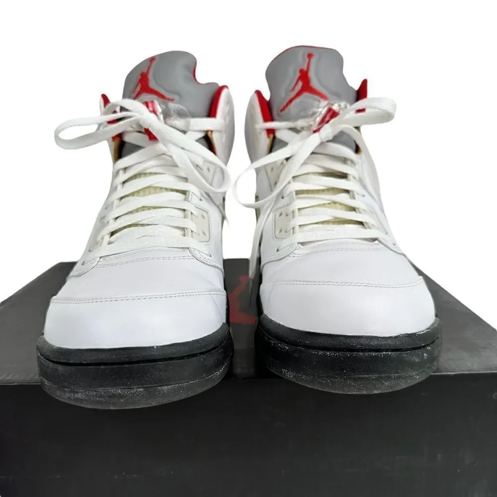 Air Jordan 5 Retro White Fire Red Black 2012 Men’s Size 10